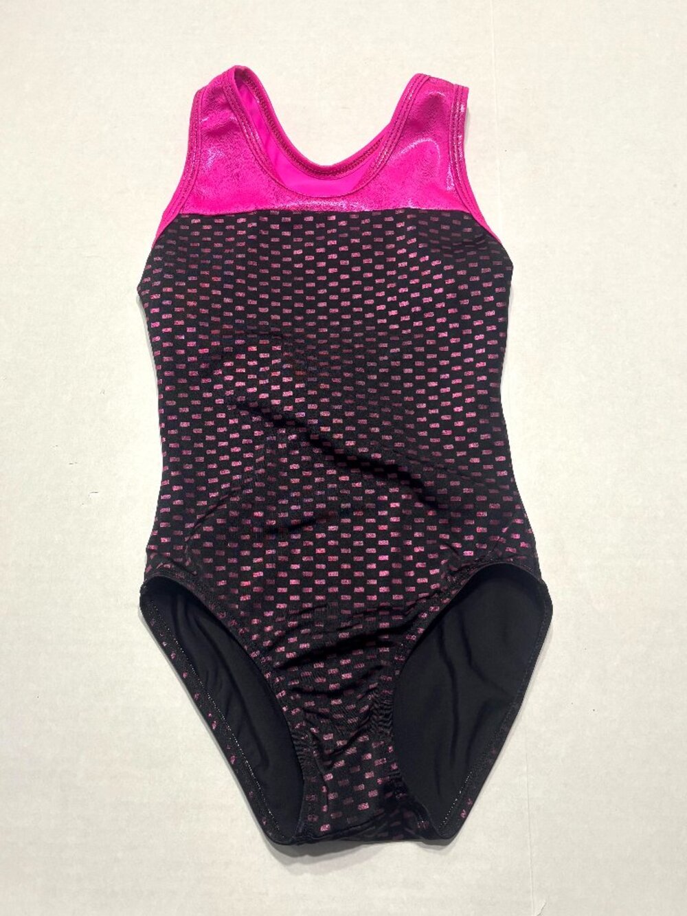 Alpha Factor Aerials Black/Pink Gymnastics/Dance Leotard Size 12/14